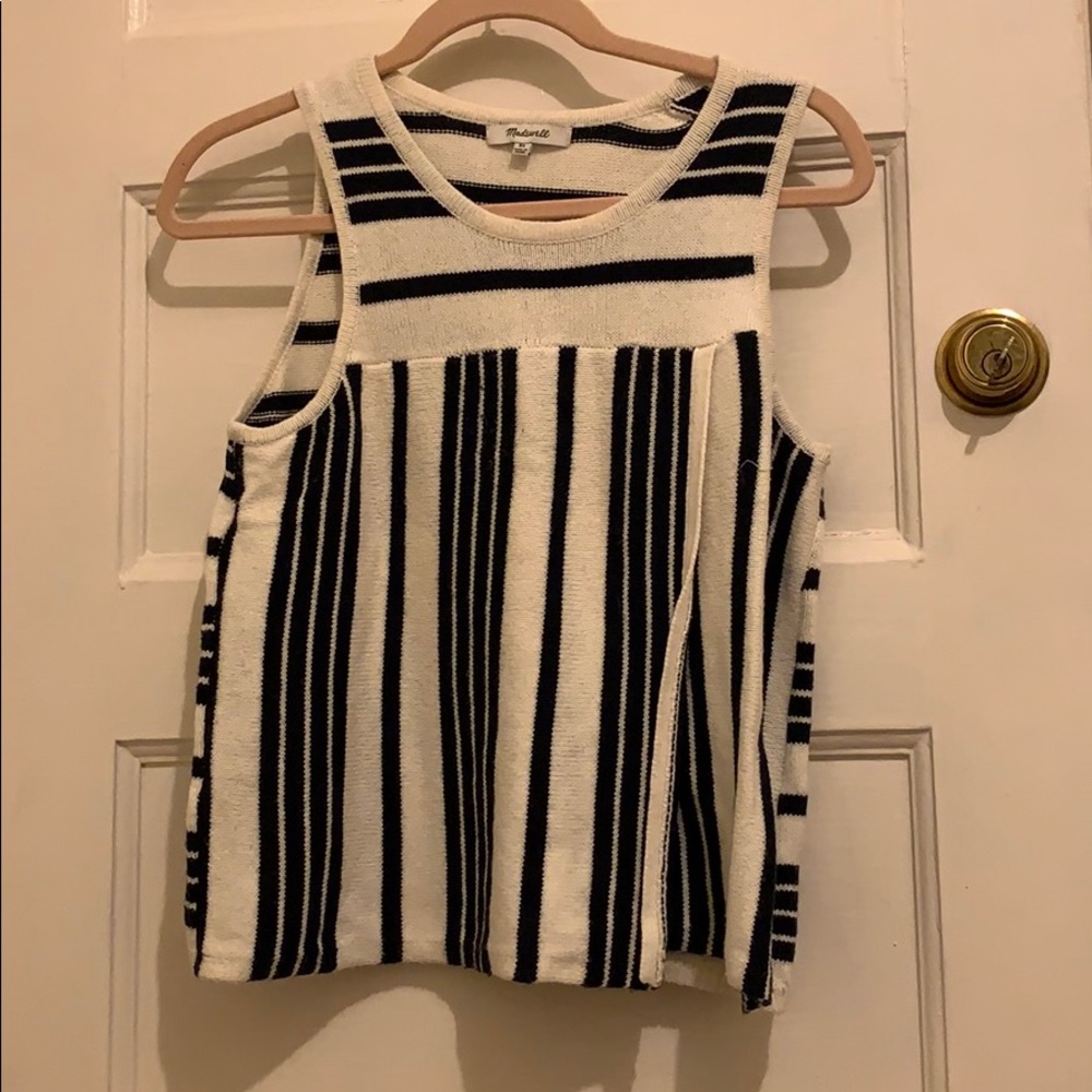 Madewell Stripe-Play Sweater Tank sz XS